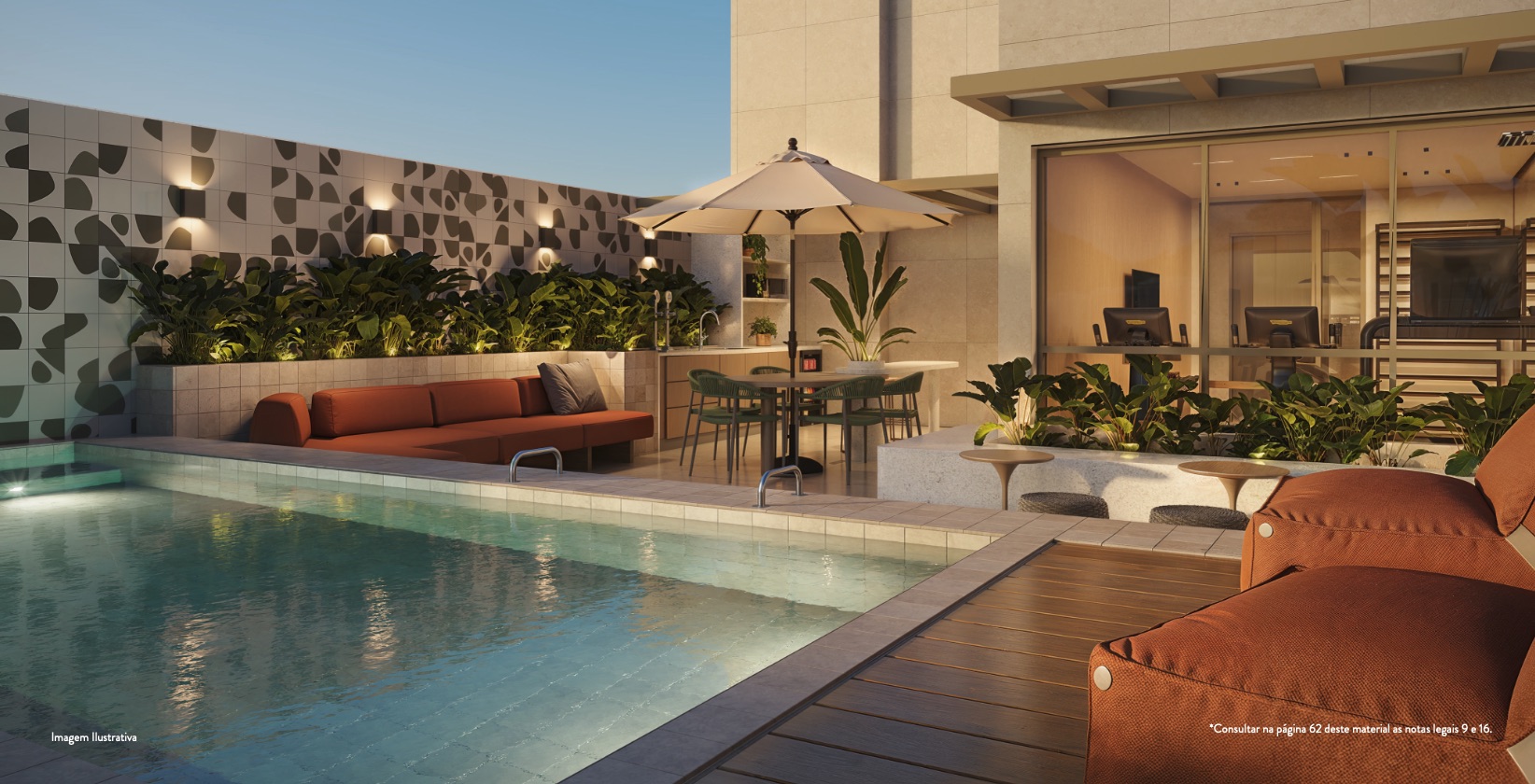 Piscina do rooftop Be.in.Rio com vista para o Rio de Janeiro